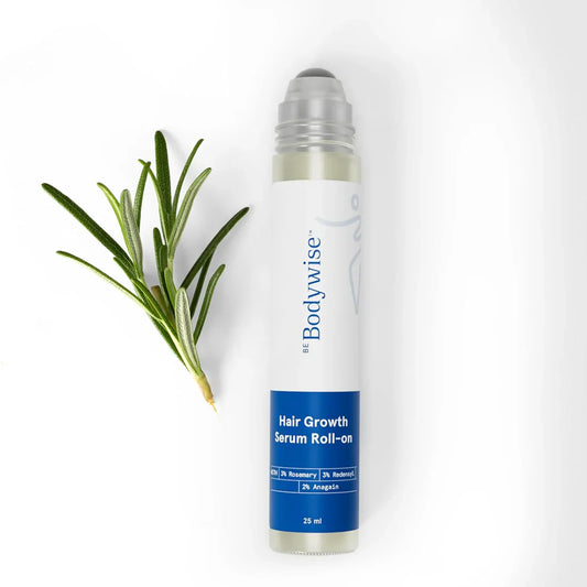 Be Bodywise Advanced Hair Growth Roll-On Serum | 3% Rosemary | 2% Aminexil | 3% Redensy l 2% Anagain | Precision Scalp Applicator | Paraben & Sulphate Free | Non oily and mess free-HHW-HQY